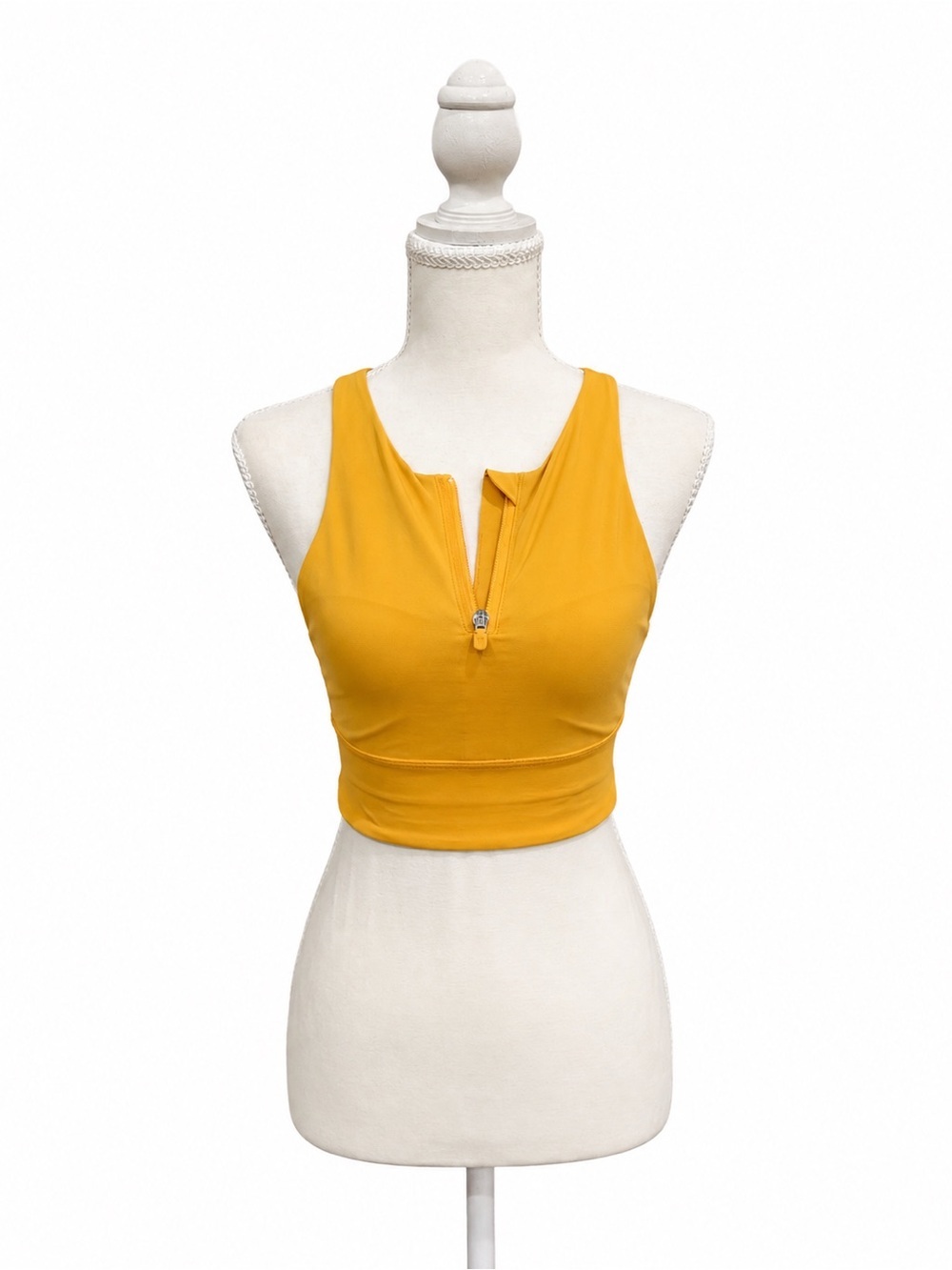Lululemon Energy High Neck Longline Zip Bra Mango Dream Size 4 Activewear